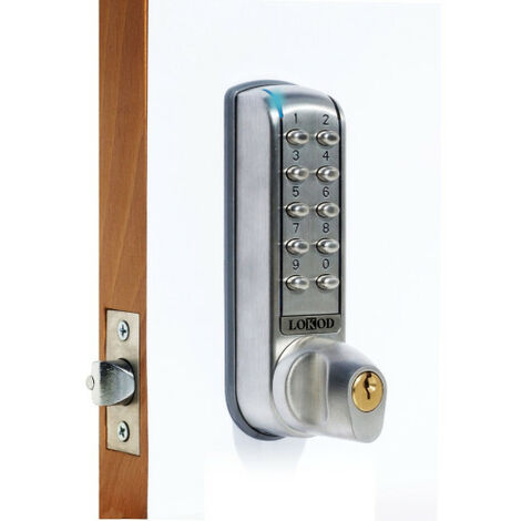 Serrure à code électronique J-TRONIC - LOKOD              60                                                  Métallisé                                               Pêne dormant demi tour