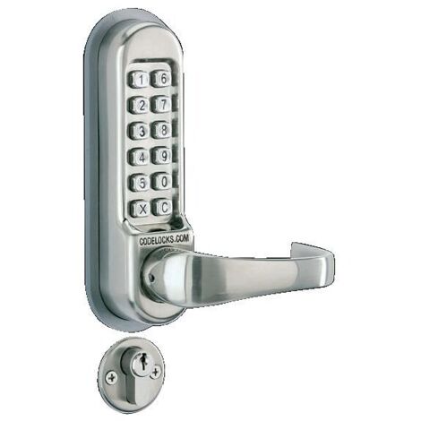Serrure à code mécanique Codelocks standard série 500 acier inox PVD - NORMBAU