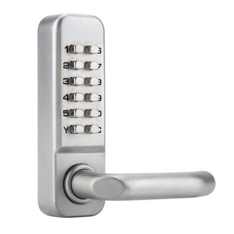 Serrure à code mécanique étanche – Mot de passe 1 à 11 chiffres – Pour porte en bois 30-60 mm – Alliage de zinc – Installation facile
