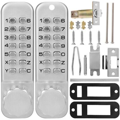 Serrure à code mécanique mini - Sécurité par mot de passe - Verrou numérique compact - Installation facile sur portes intérieures et extérieures