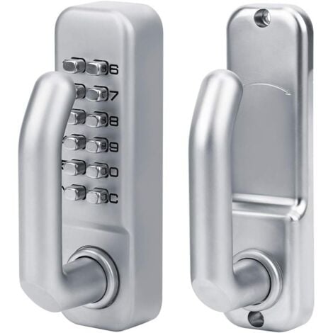 Serrure à Code Mécanique Sécurisée pour Porte d'Entrée – Double Face, Clavier Numérique, Résistante aux Intempéries – Idéal pour Portail, Grille et Maison