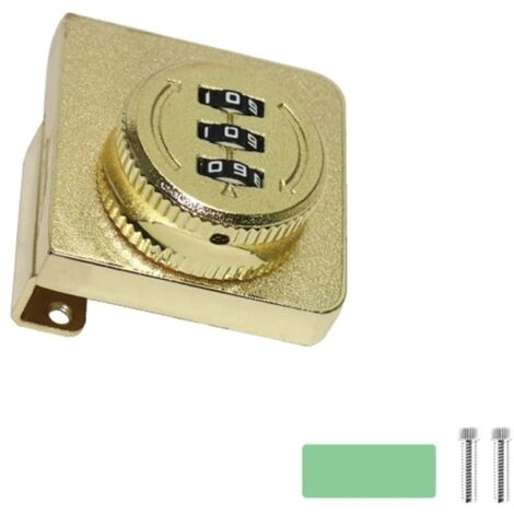 Serrure à combinaison à 3 chiffres pour porte de placard en verre, serrure sans clé, serrure à code pour préserver votre confidentialité, idéale pour le bureau et la maison.-AquaForge