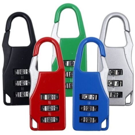 Serrure à Combinaison Coloré 5PCS Mini Cadenas à Combinaison Réinitialisables, Petit Cadenas Code 3 Chiffres Antivol Combination Lock Cadenas de Bagages pour Lockers Gym, école, Clôture et Entr