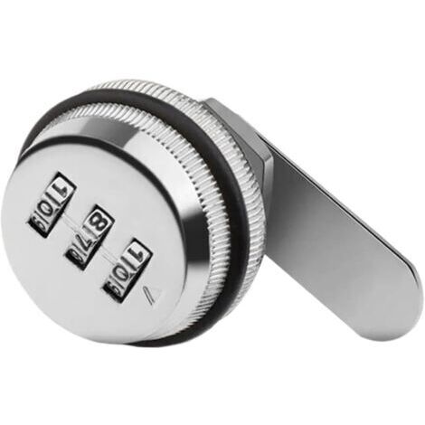 Serrure à combinaison de tiroir pratique et étanche, serrure à code for tiroir, serrure à combinaison à 3 chiffres durable, serrure à mot de passe, quincaillerie for meubles(Silver)