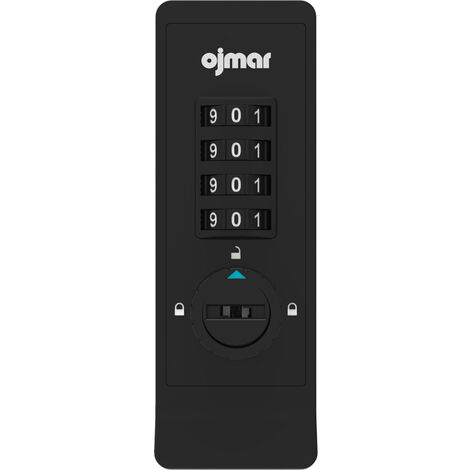 Serrure à combinaison mécanique 4 chiffres – Corps en fonte haute résistance – Épaisseur de porte 1 à 20 mm – Adaptée milieux secs et humides – Ojmar