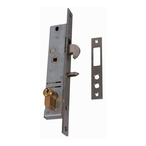 Serrure à crochet pour portail coulissant - Tube de 40x40mm - Acier zingué - DECO FER FORGE