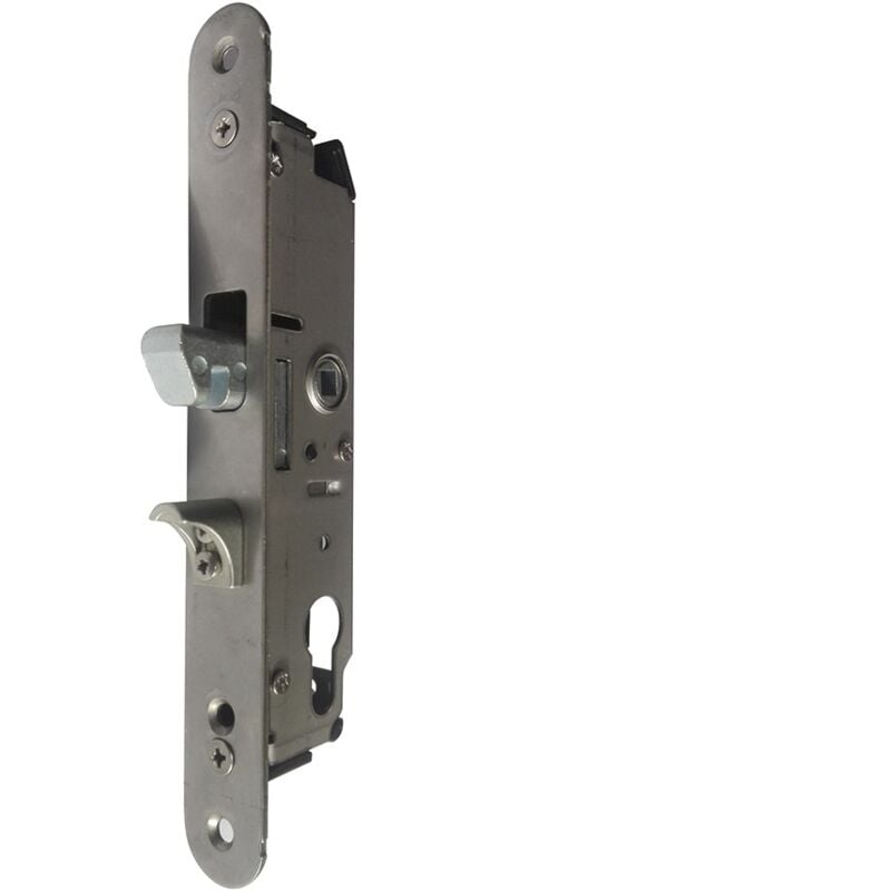 Serrure à encastrer réversible à crochet pour portail coulissant Carré (mm): Carré (mm) : 8 - Profondeur (mm): Profondeur (mm) 55 - Axe à 40 - Portac