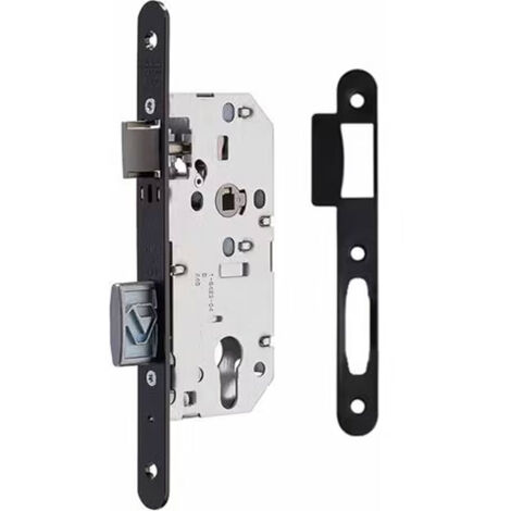 Serrure à encastrer Vachette porte dentrée à cylindre en acier galvanisé axe 40 mm réversible