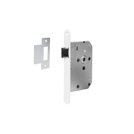 Serrure à entailler avec plaque frontale blanche - Par pièce