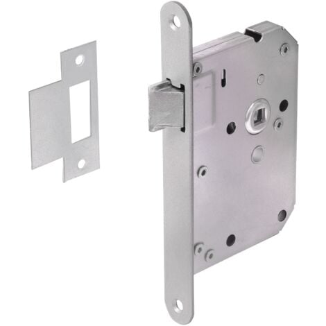 Serrure à entailler avec plaque frontale grise - Par pièce