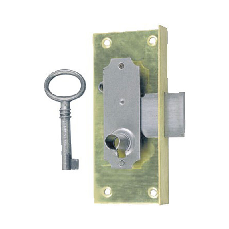 Serrure à entailler de bibliothèque 514 axe 25mm largeur 45mm gauche avec 1 clé - devismes - S514A25GLBL