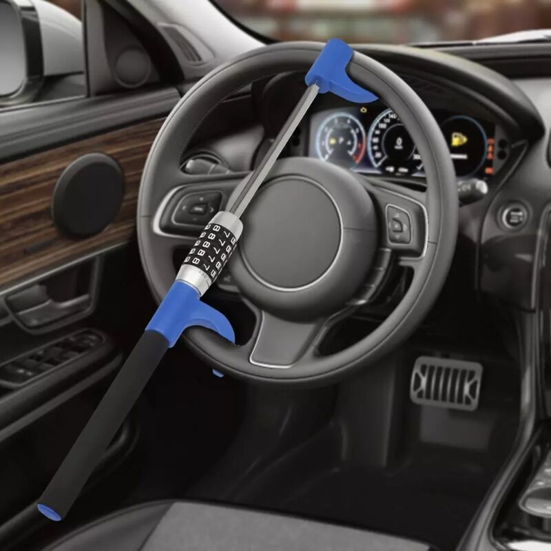 Senderpick - Serrure à griffes pour volant, dispositif antivol pour volant, serrure combinée pour volant de voiture, rétractable et ajustable,