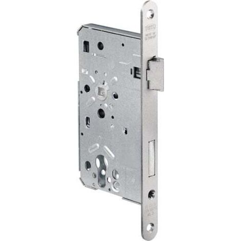 Serrure à insérer pour objet 0515 PZW 20/55/72/8mm DIN R aluminium finition argentée, rond, clé 3, zinc moulé