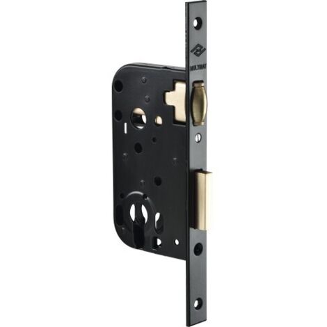 Serrure à larder 1 point MULTIBAT à rouleau clé I nickelée axe 50 mm - JPM