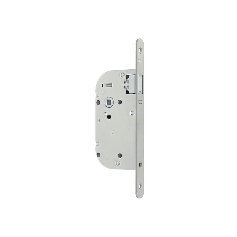 Serrure à larder à pêne magnétique coffre 145 mm entraxe 70 axe 40 mm carré de 7 mm réversible avec gâche pêne demi-tour seul DOM