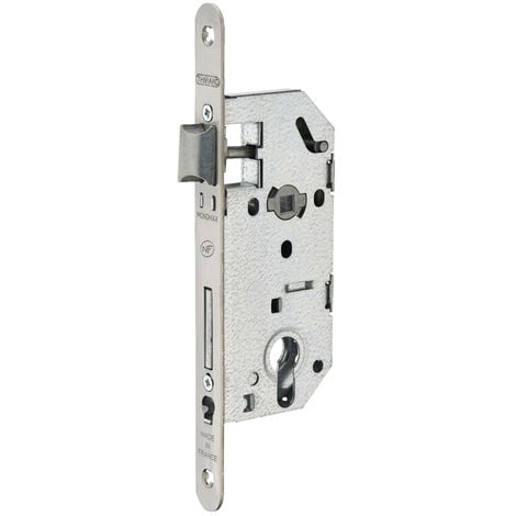 Serrure à larder axe 40 - nf monomax - Décor : Inox - Matériau : Acier / Inox - THIRARD