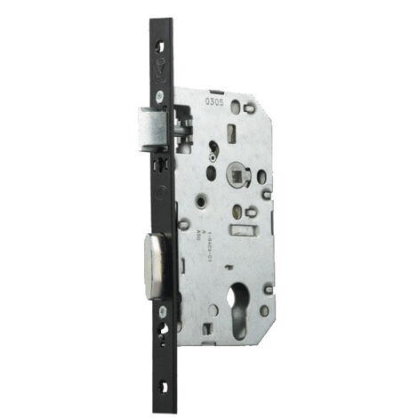 Serrure à larder D450 clé I axe 50mm bout carré finition noir sans gâche VACHETTE 22701000