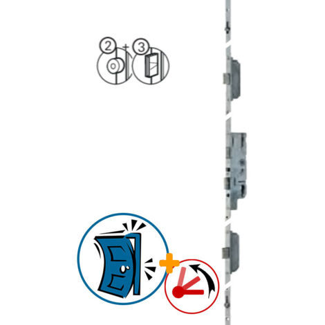 Serrure à larder FERCOMATIC 40/70 MR/R – Pêne demi-tour réversible – Entraxe 70mm – Longueur 2150mm – Têtière 16mm