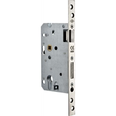 Serrure à larder LIONA à profil européen et bout carré axe 80mm droite JPM 920000 04 1A