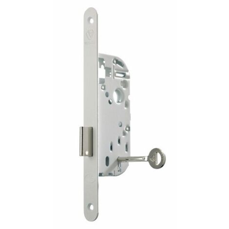 Serrure à larder pêne dormant à gorges axe 40 mm-Têtière bouts ronds coloris noir -D 24 - ASSA ABLOY FRANCE VACHETTE