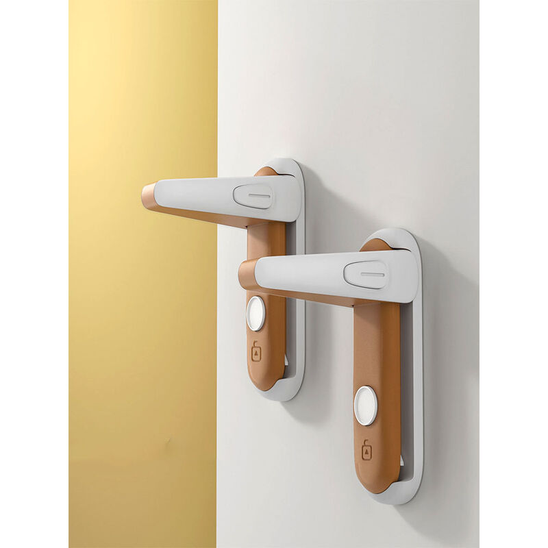 Serrure à levier de sécurité pour enfants, serrure de poignée de porte de sécurité pour bébés, serrure antivol, ouvre-porte résistant aux animaux,