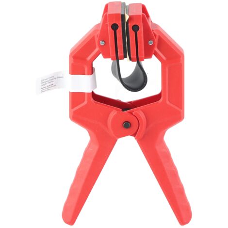 Serrure à main G Type pour menuiserie, clamp en ABS avec revêtement anti-glisse, angle ajustable et patins larges (max. 50 mm) pour surfaces protégées