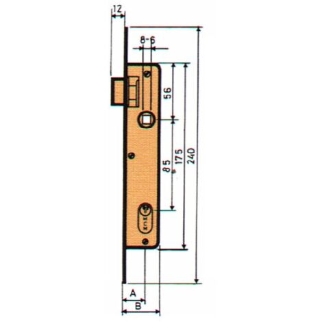 SERRURE A MORTAISER P/MET 1/2CIL