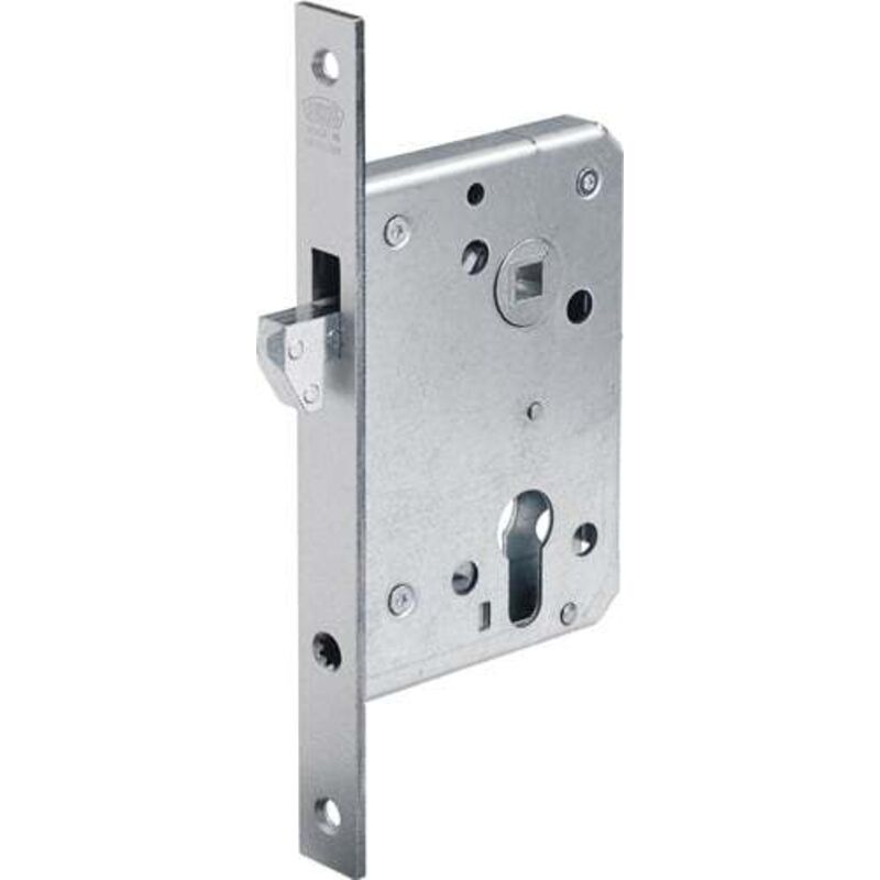 Bks serrure à mortaiser pour portes coulissantes 0375 pz 20/55/60/8mm argent, têtière de 205mm - 3750014