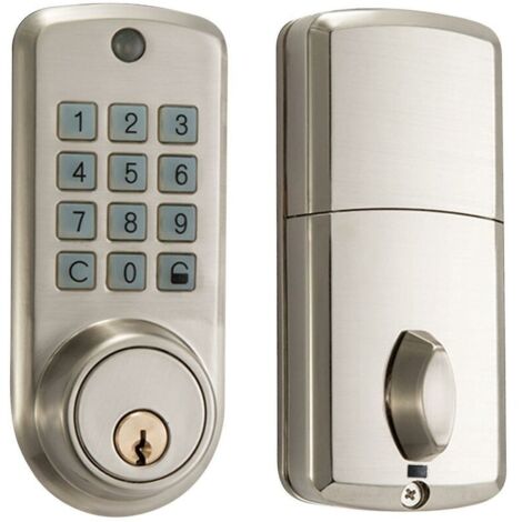 Serrure à pêne dormant d'entrée sans clé, serrure de porte à clavier électronique, serrure intelligente de verrouillage par mot de passe, verrouillage automatique pour l'hôte de bureau à domicile