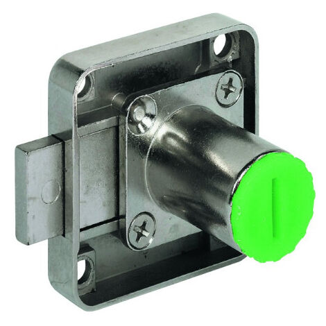 Serrure à pêne dormant en applique axe 25mm - HAFELE Gauche             25                                                  Nickelé              42  42