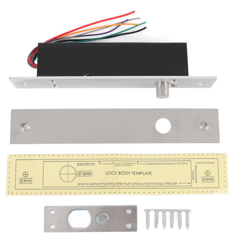 Serrure à pêne électrique 12V, Mode NC, mortaise de sécurité électronique avec délai pour le contrôle d'accès aux portes