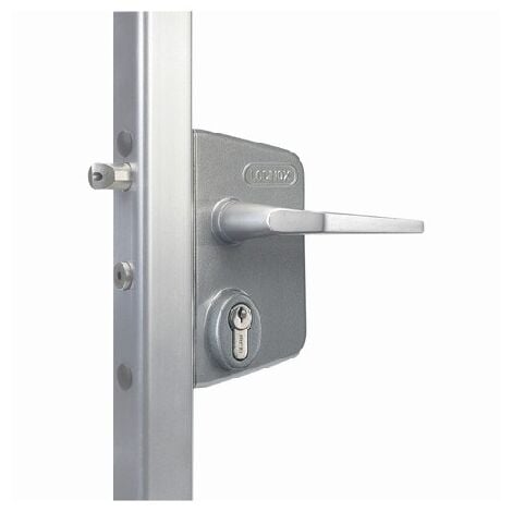 Serrure à pène en inox pour tube de 40 à 60 - DECO FER FORGE