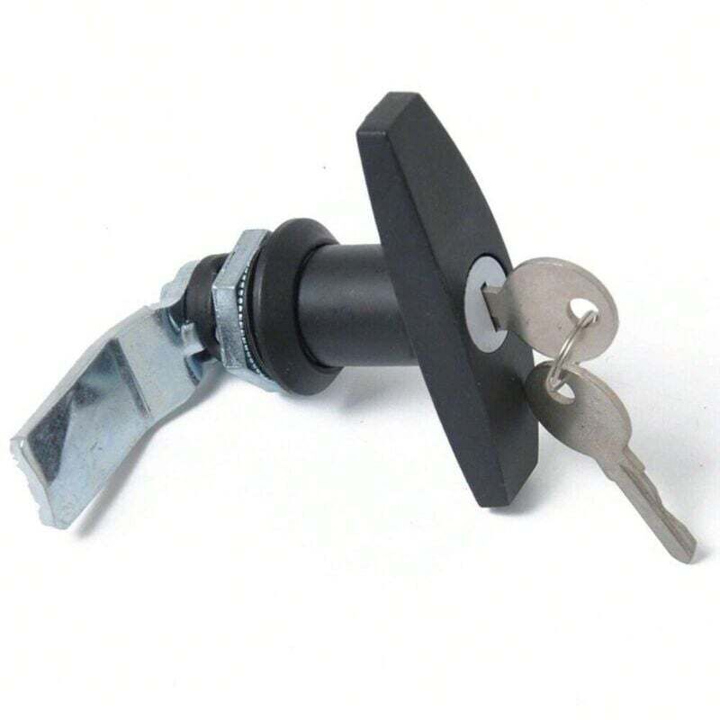Serrure à poignée en T pour abri de jardin avec 2 clés, capuchon de camion, remorque, camping-car, armoire, poignée en T, serrure de porte de garage,