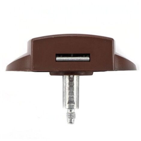 Serrure à poussoir marron sans encoches pour placard - Robuste & Compacte