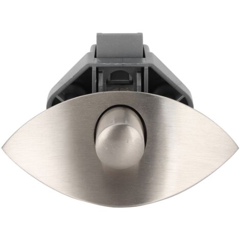 Serrure à poussoir pour meuble marin et camping-car, finition argent brossé, adaptée aux portes de 12 à 25 mm