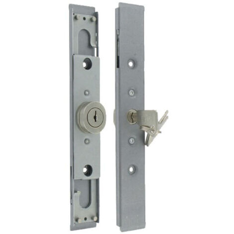 Serrure AA40 acier zingué cylindre rond longueur 12mm 2 pivots - TIRARD - AA114004