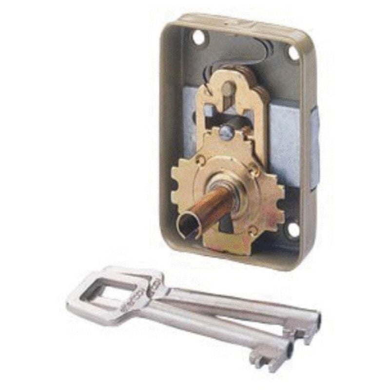 Serrure sureté à 3 gorges 224 sur plaque 60/35 droite - VACHETTE - 11554000