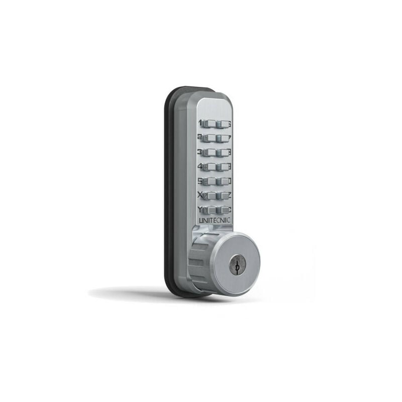 Serrure à code UNICODE Série 2200CS Argent 152 mm Brossé 51 Pêne dormant