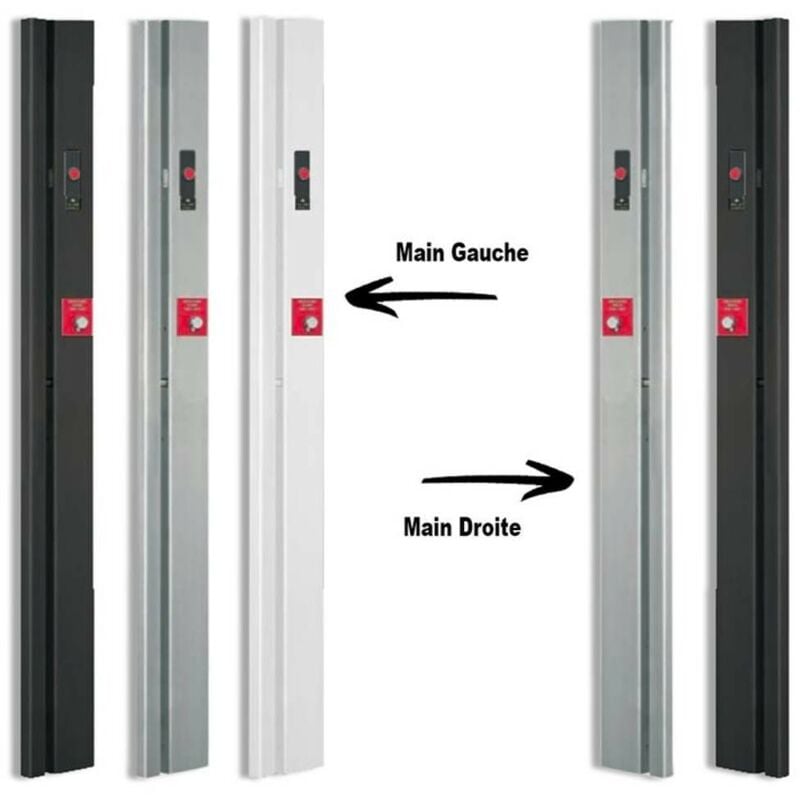 Serrure Bandeau ban DOM 300 1 point Serrure Electrique DOM Metalux Couleur - Noir, Sens Ouverture - Droit Tirant