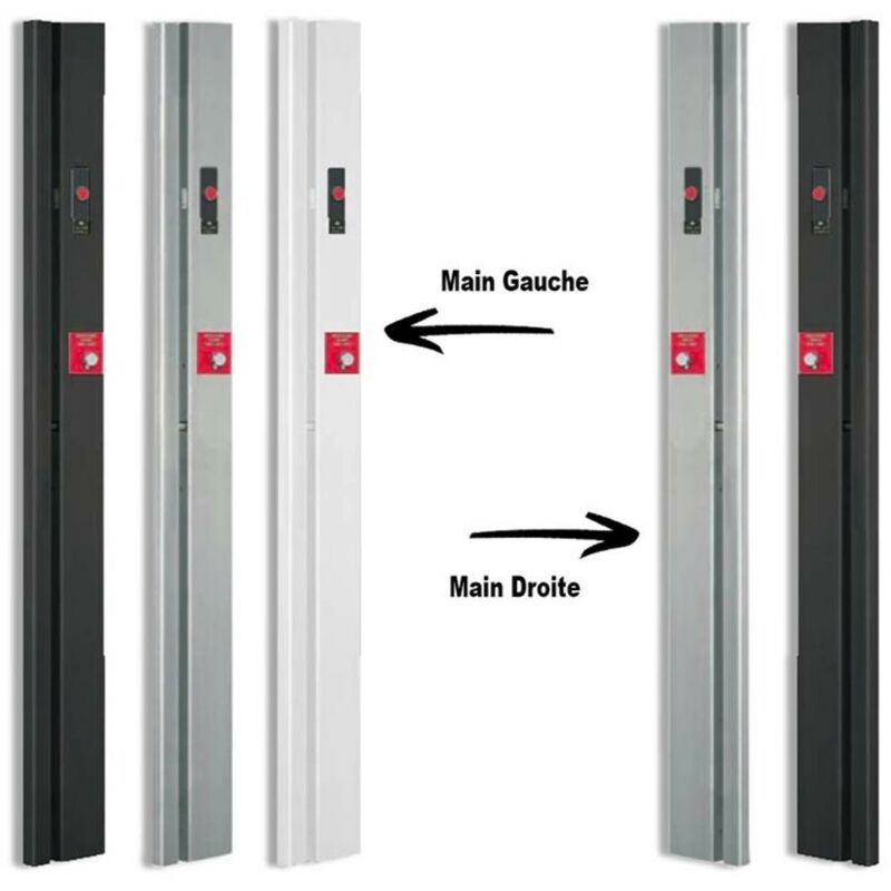 Serrure Bandeau ban DOM 300 1 point Serrure Electrique DOM Metalux Couleur - Gris, Sens Ouverture - Gauche Tirant