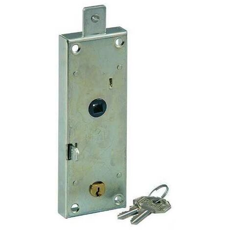 Serrure basculante pour porte garage – Acier 25mm – 2 clés plates incluses – Résistance aux effractions – Installation facile – Prefer
