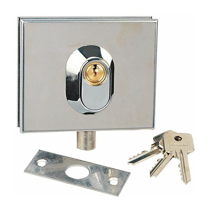 Serrure basse chromé brillant - Clé i - Série 358 Stremler