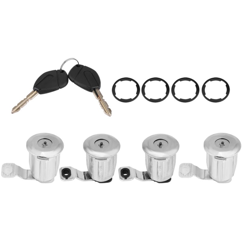 Sjlerst - Serrure Berlingo 2002, Ensemble De Barillet De Serrure De Porte De Voiture Avec Clés Adaptées Pour Partner Berlingo Xsara Remplacer Oem