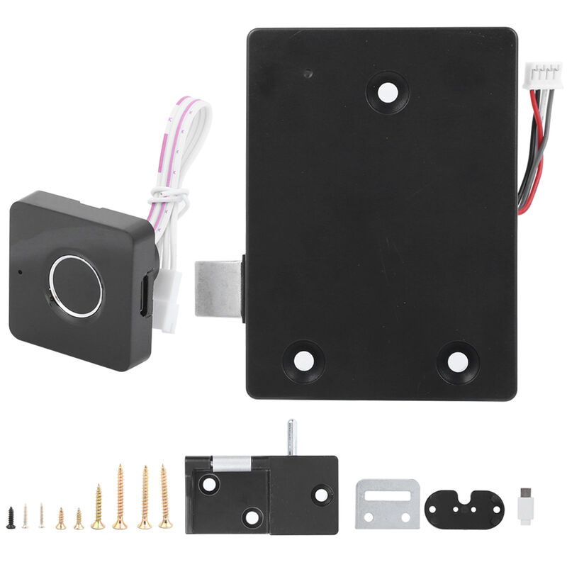 Eosnow Serrure biométrique intelligente à empreintes digitales, déverrouillage rapide, chargement USB, pour armoire de rangement, casier à tiroirs