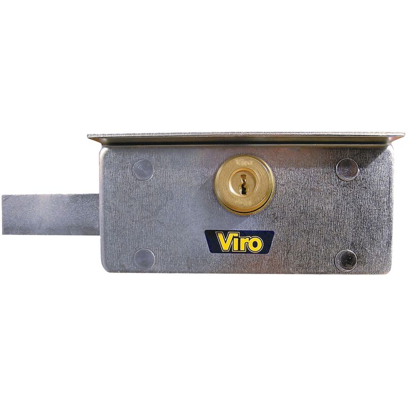 Viro - Serrure blindée de rideau métallique à cylindre rond VIR4201 - Noir
