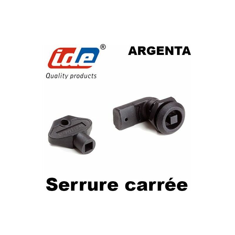Serrure carrée pour coffret Argenta