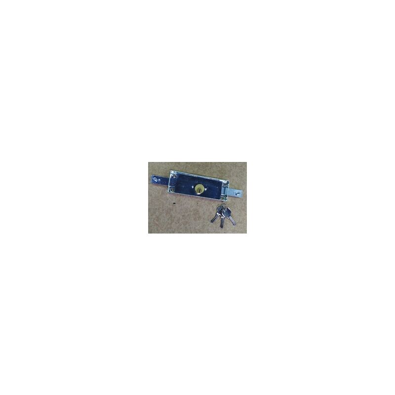 Serrure Rideau Métallique centrale chrome canon laiton rond 3 clés