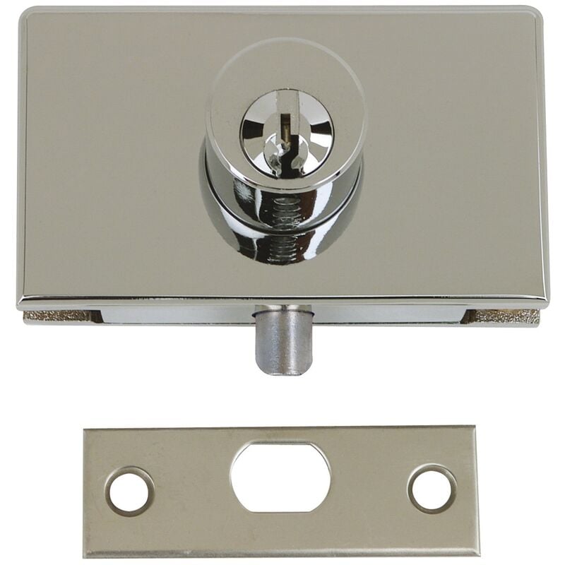 Serrure de vitrine 1 cylindre chromé mat - stremler - 1450.31.0