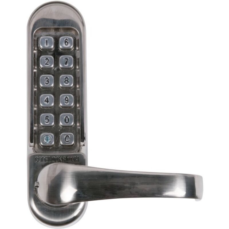 Serrure à code mécanique Codelocks avec libre passage série 500 acier inox PVD - NORMBAU