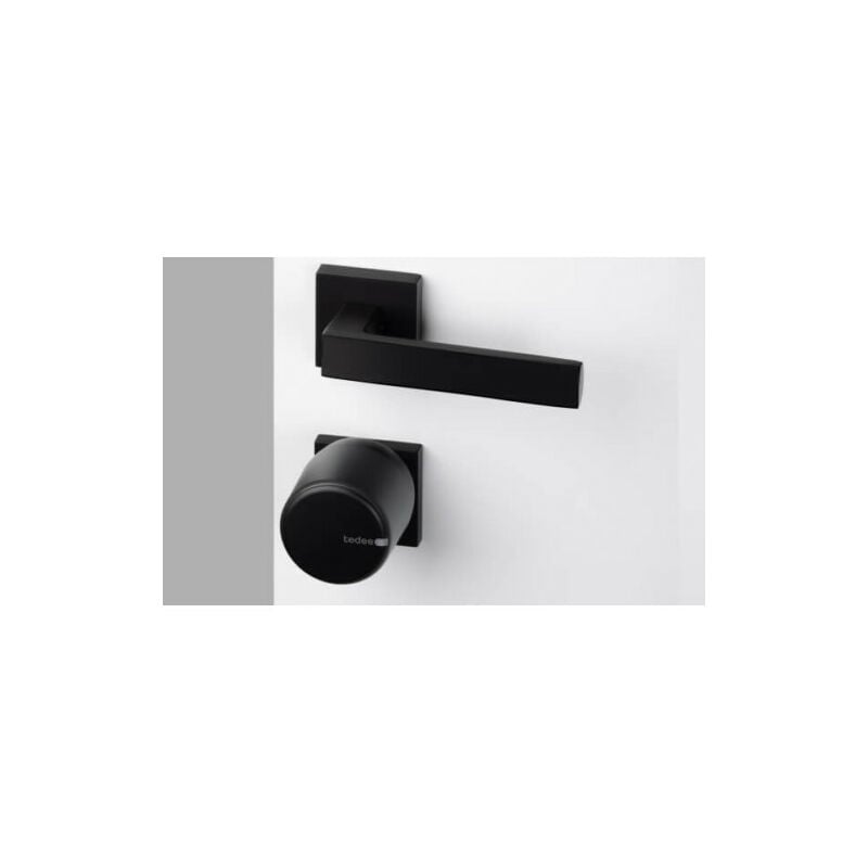 Tedee - Serrure connectée go Noir Noir Argent Cylindre bouton